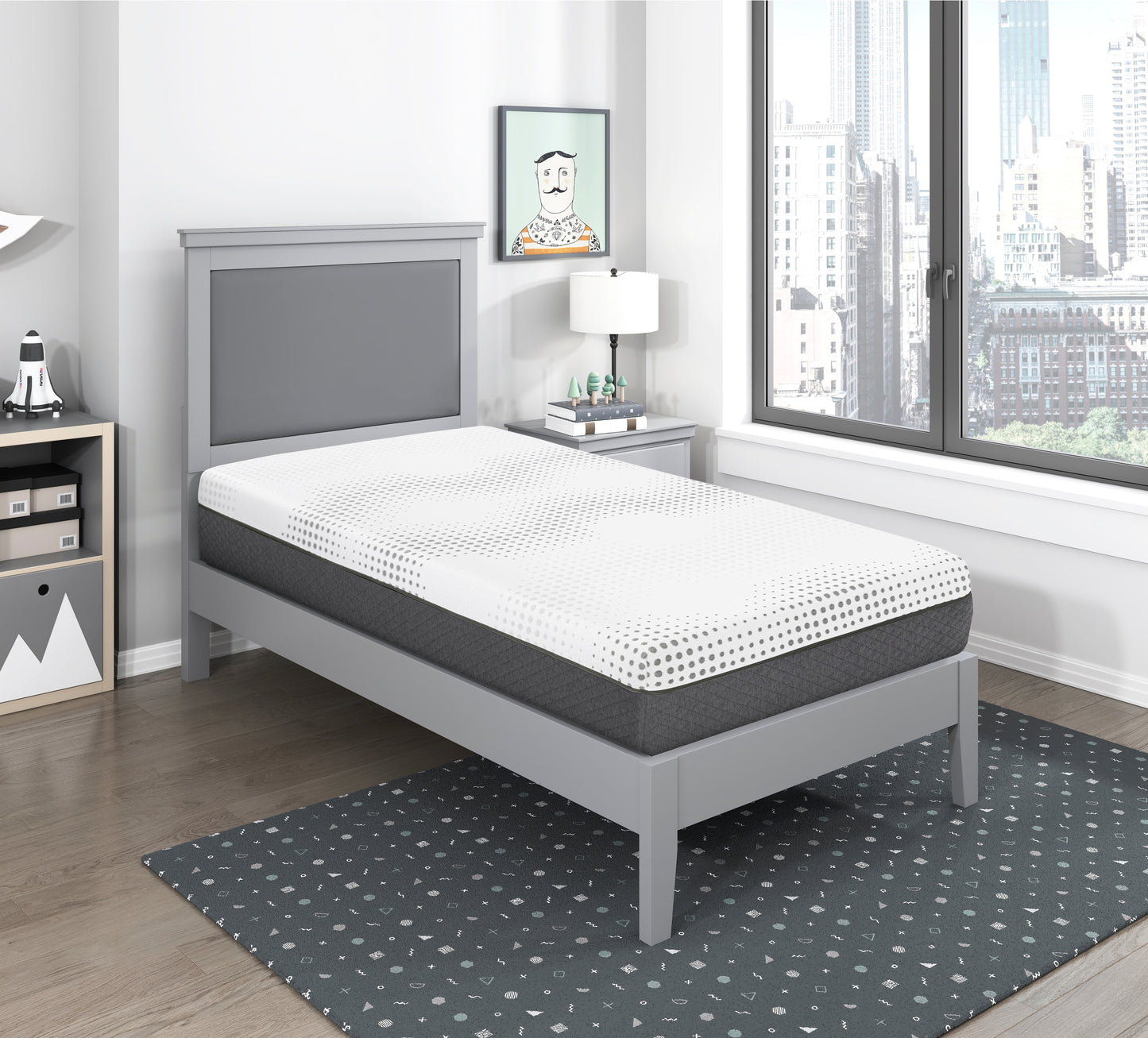 MT-UNH12T - 12" Twin Green Tea Gel-Infused Memory Foam Hybrid Mattress