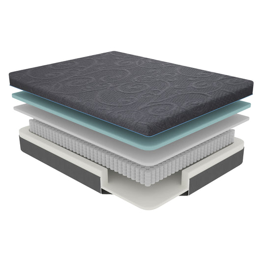 MT-H08Q - 8" Queen Gel-Infused Memory Foam Hybrid Mattress