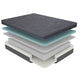 MT-H11ET*2 - 11" Split Eastern King Gel-Infused Memory Foam Hybrid Mattress(2-Piece)