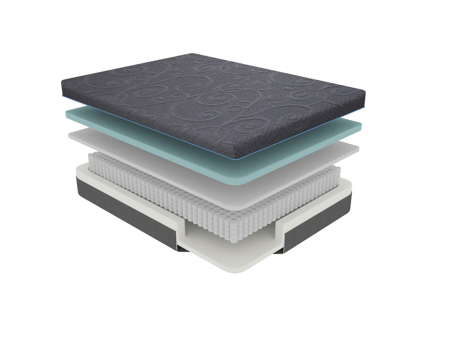 MT-H11ET*2 - 11" Split Eastern King Gel-Infused Memory Foam Hybrid Mattress(2-Piece)