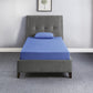 MT-PG07BLT - 7" Blue Twin Gel-Infused Memory Foam Mattress and Pillow Set