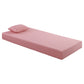 MT-PG07PKT - 7" Pink Twin Gel-Infused Memory Foam Mattress and Pillow Set