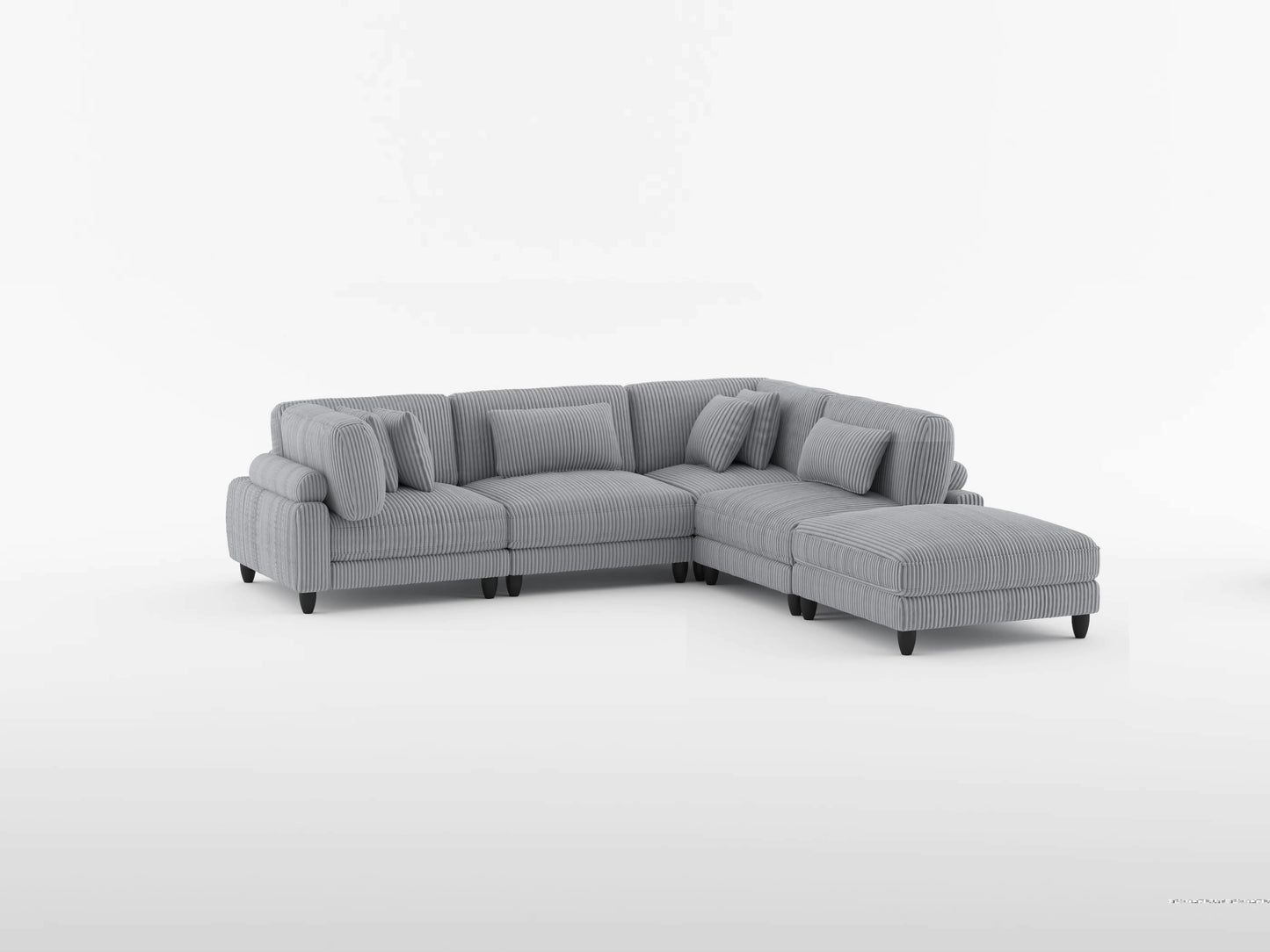 9688GY*53CR2AC - (5)5-Piece Modular Sectional