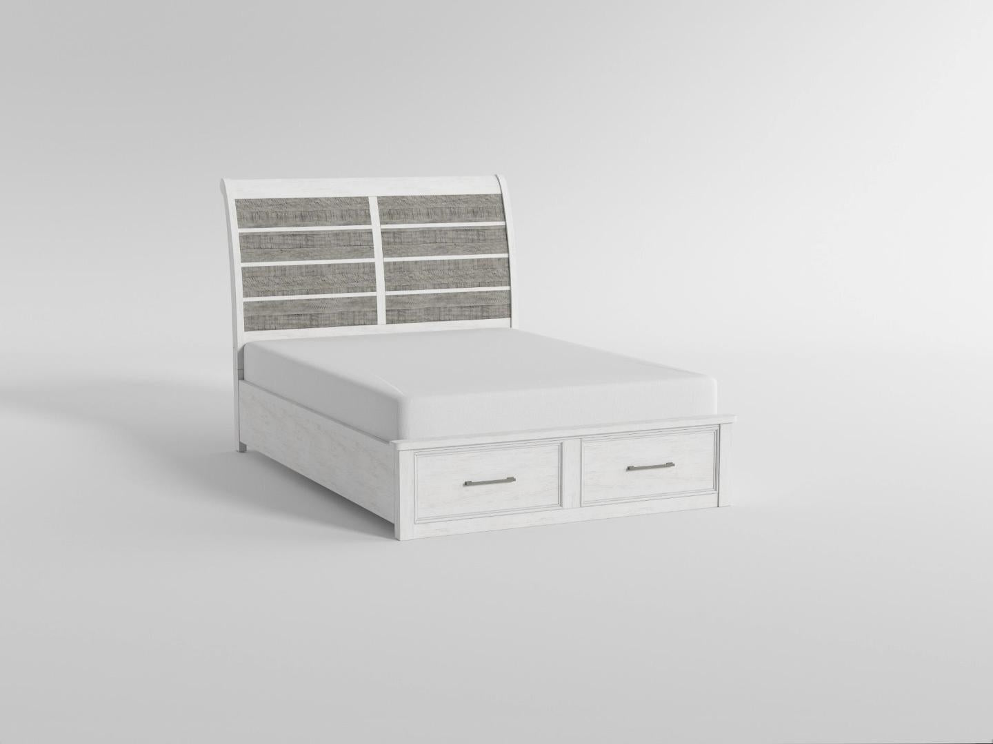 1303K-1CK* - (3) California King Platform Bed with Footboard Storage