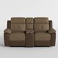 8599BR-2 - Double Glider Reclining Love Seat with Center Console