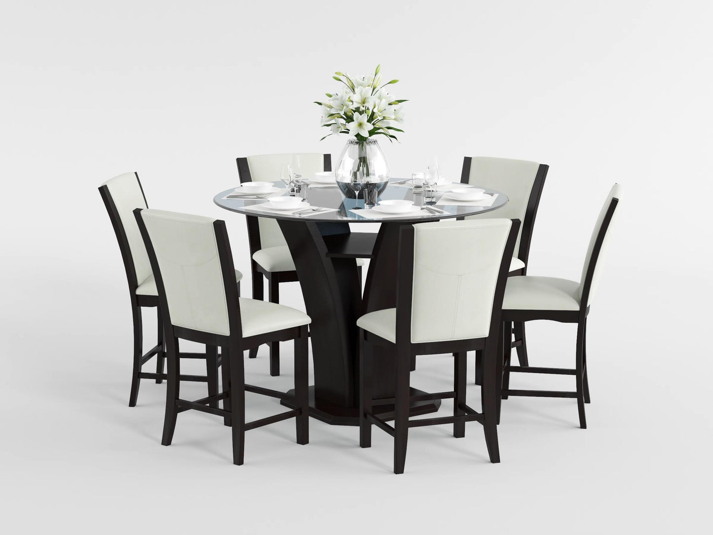 710-24 - Counter Height Chair, Dark Brown Bi-Cast Vinyl