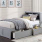 B2063BC-1T* - (3) Twin Bookcase Bed with Storage Boxes
