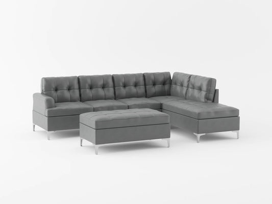 8378BLK* - (2)2-Piece Sectional with Right Chaise