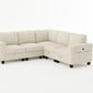 9650BE-2* - (2)Love Seat with Storage, Storage Pouches and Charging Ports