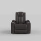 9366DB-1PWH - Power Reclining Chair with Power Headrest, Cup holders and Storage Arms