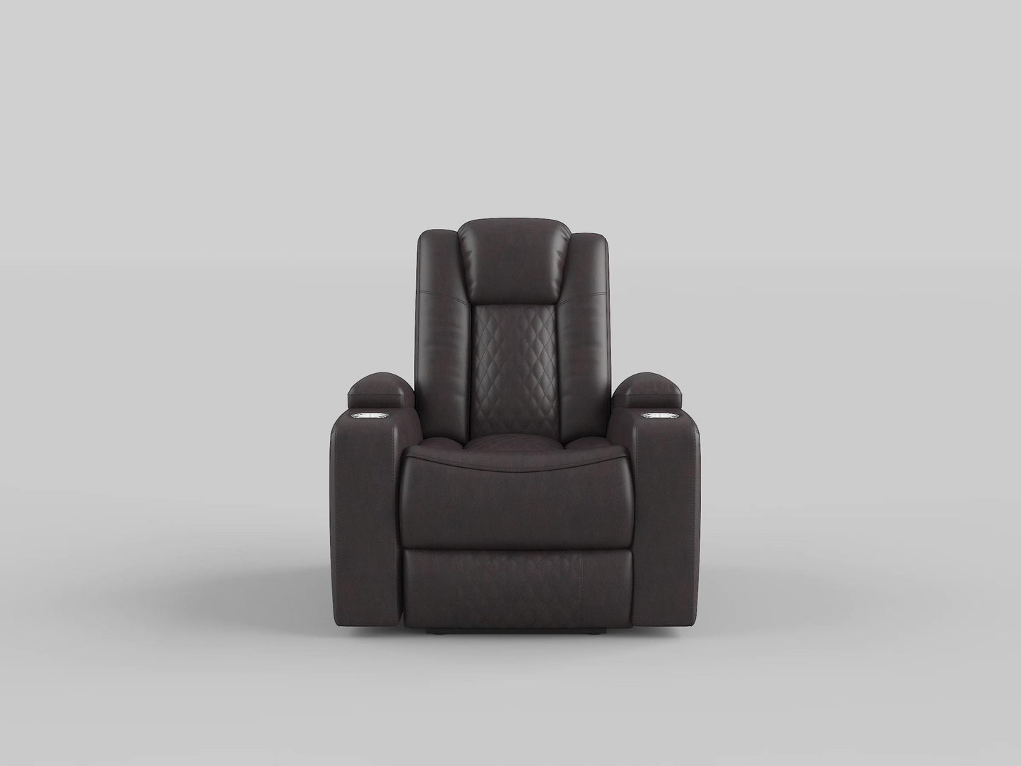 9366DB-1PWH - Power Reclining Chair with Power Headrest, Cup holders and Storage Arms