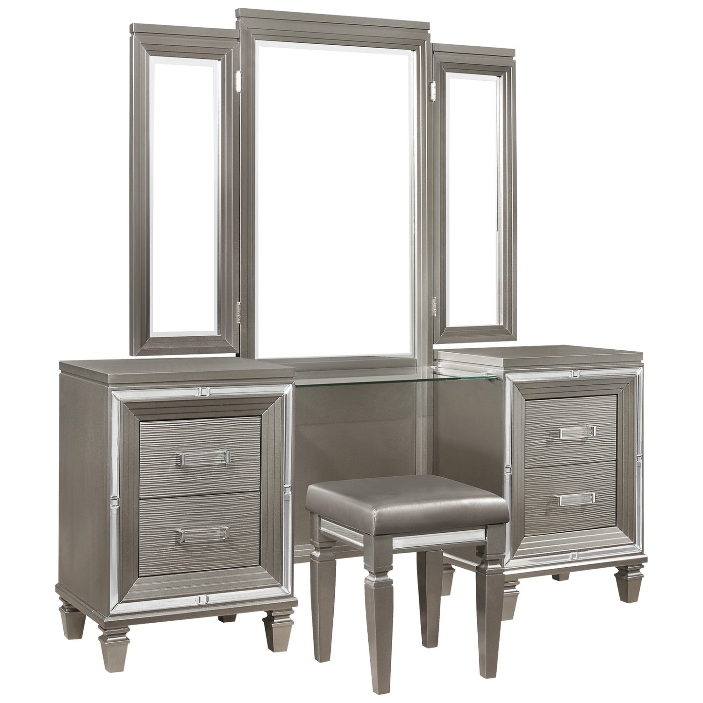 1616-15* - (3)Vanity Dresser with Mirror